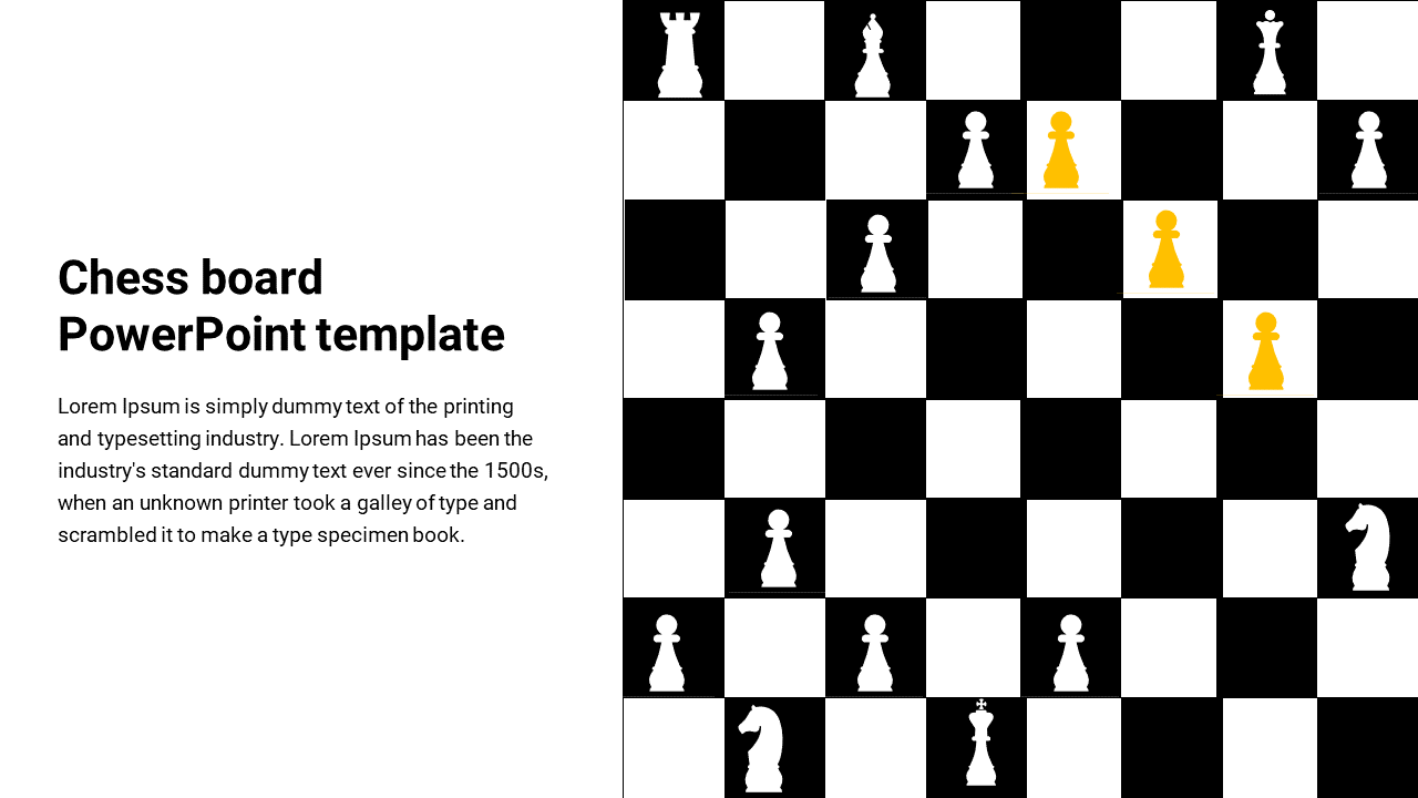 Chess board PowerPoint template